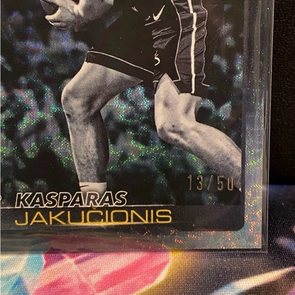 2025-26 Topps Blackout #13/50 Rookie Card RC Kasparas Jakucionis Miami Heat - Picture 2 of 3